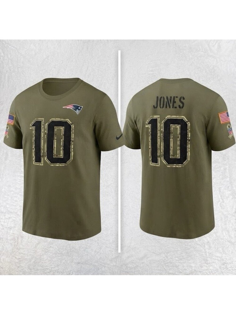 Nike New England Patriots Mac Jones #10 TShirt Salute To Service Sz 2XL  A1010